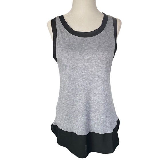 LOFT Tops - Loft NEW Black and Grey Sleeveless Tank Blouse Petite Small